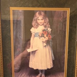 Girl with a letter framed print